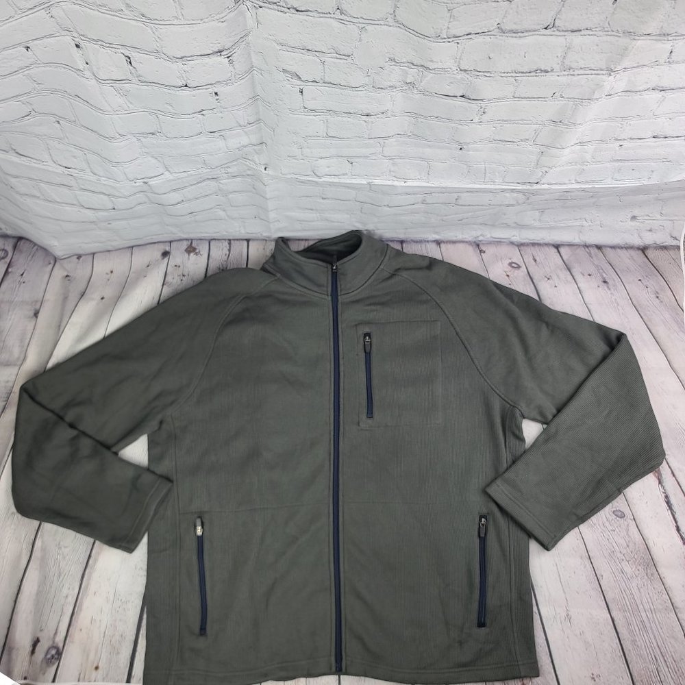 Tailor Vintage Waffle Bonded Full Zip Fleece W/Zip Pockets Size XL New